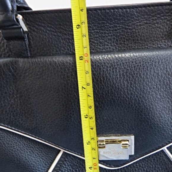 Kate Spade Tote Handbag Black & White Leather Johanna - Picture 8 of 9